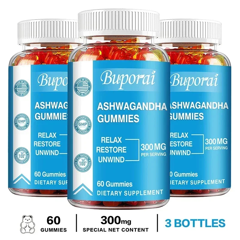Ashwagandha Gummies - Enhance Immunity, Reduce Cortisol Level, Control Appetite and Improve Sleep Quality