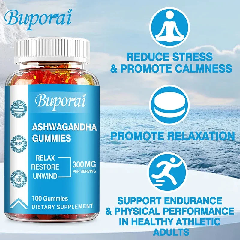 Ashwagandha Gummies - Enhance Immunity, Reduce Cortisol Level, Control Appetite and Improve Sleep Quality