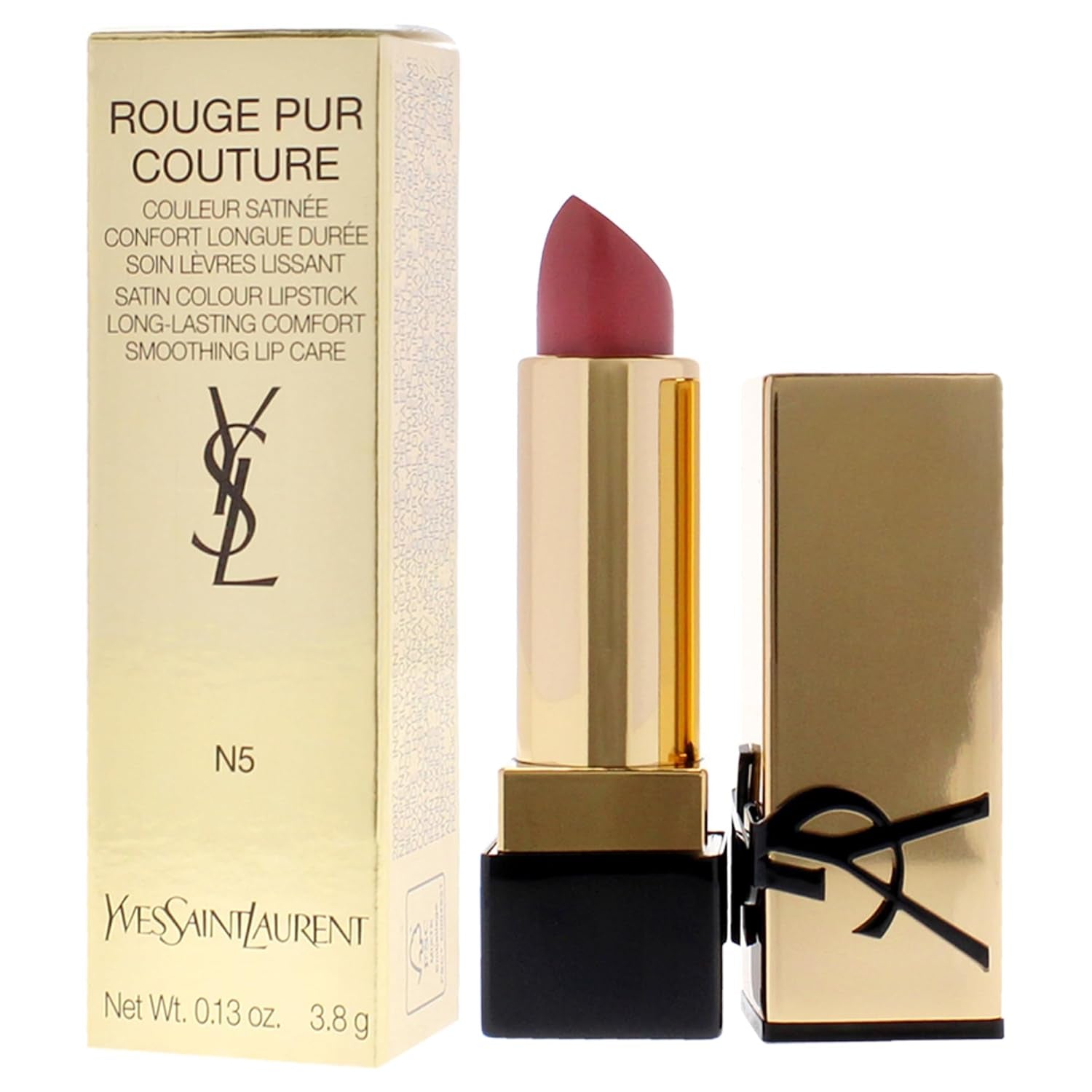 Rouge Pur Couture Satin Lipstick - N5 Tribute Nude for Women - 0.13 Oz Lipstick