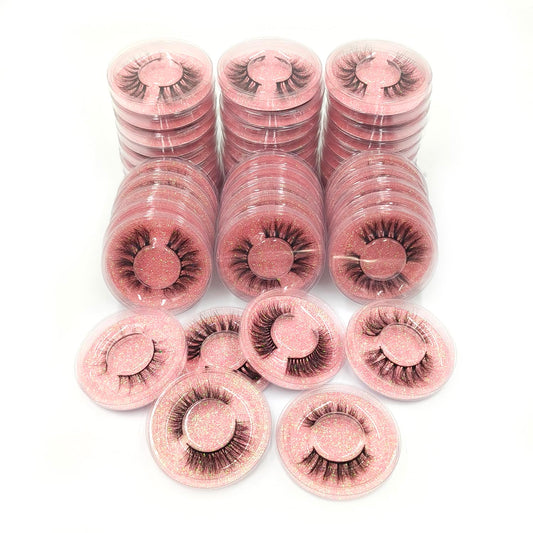 Wholesale Fales Eyelashes, Mink Lashes Thick 5D Volume Natural Fake Lashes Pack(10 Pairs)