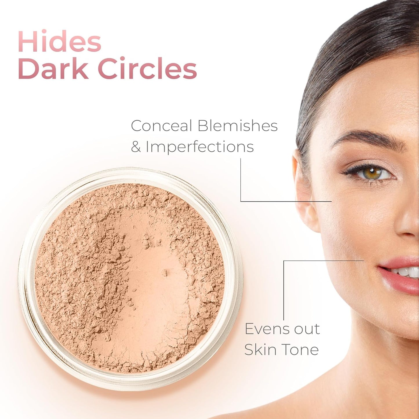 (SPF 30) (7 PC) (20Gms)(Warm Neutral Shade Makeup Kit with FACE Brush) Includes Foundation Makeup Powder, Medium Concealer Powder, Peach Blush, Bronzer Powder, Primer Powder, White Finishing Powder