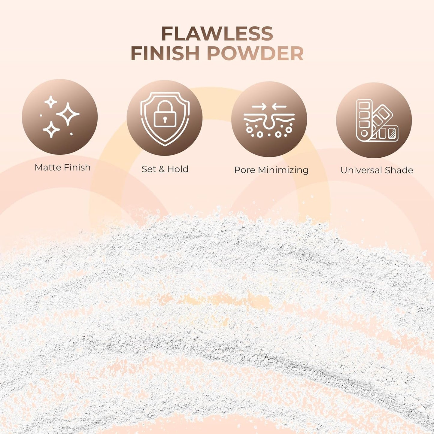 4Pc Full Size Kit (Warm Shade) Mineral Makeup Matte Translucent Loose Foundation + Kabuki Brush + Concealer + Finishing Setting Powder + Bare Face Full Coverage SPF 30 All Skin Types Waterproof