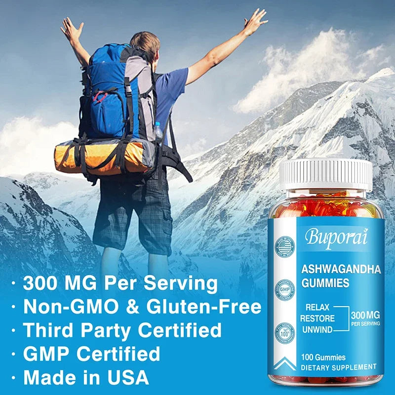 Ashwagandha Gummies - Enhance Immunity, Reduce Cortisol Level, Control Appetite and Improve Sleep Quality