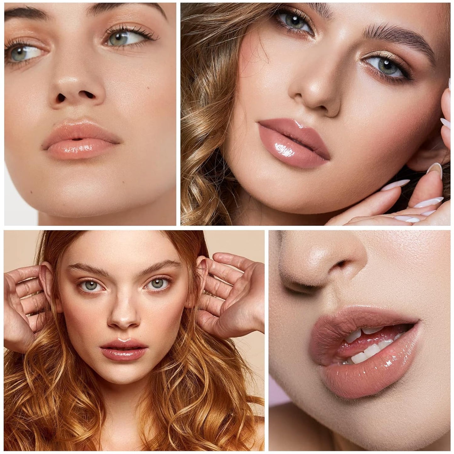 Plumping Moisturizing Lip Gloss Lipgloss,Nude Lip Gloss Lip Stain Long Lasting Waterproof,Shine Glossy Liquid Lipstick for Women Girls Lip Makeup Gift - 01