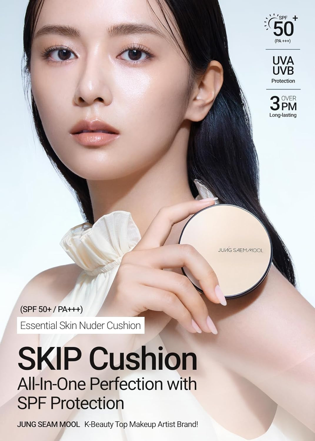 [ OFFICIAL] Essential Skin Nuder Cushion (07 Medium) | Refill Not Included | Natural Finish | SPF50 Broad Spectrum | Foundation Makeup | Korean Makeup Artist Brand