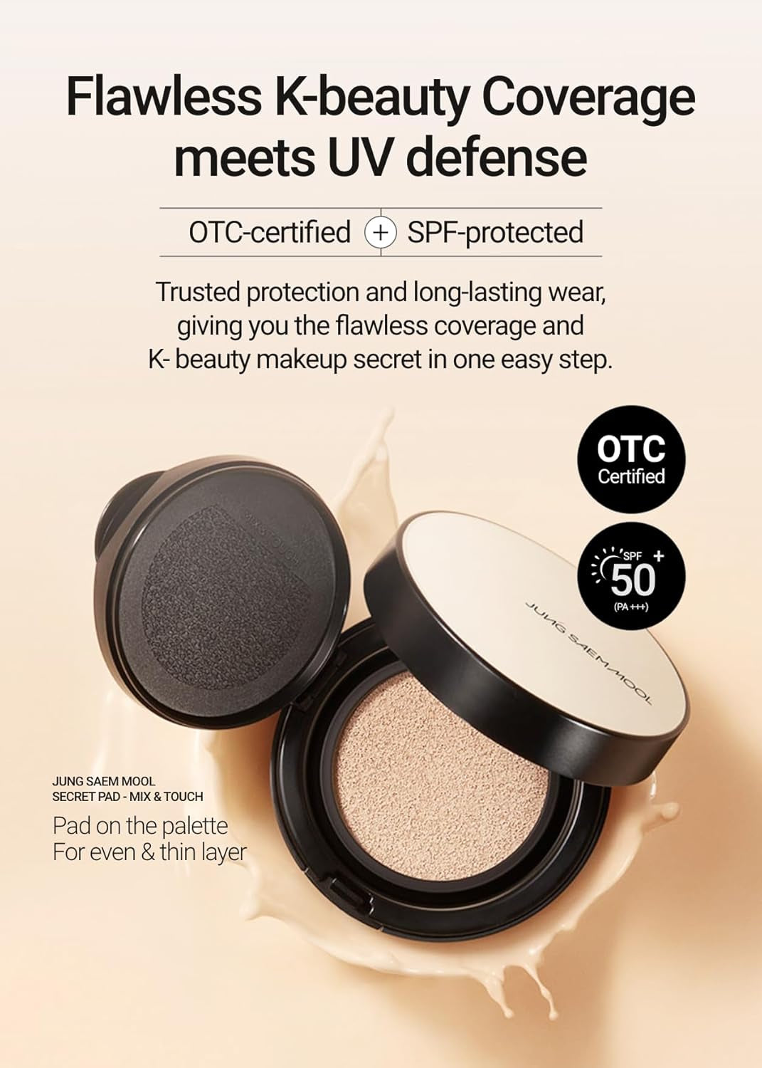 [ OFFICIAL] Essential Skin Nuder Cushion (07 Medium) | Refill Not Included | Natural Finish | SPF50 Broad Spectrum | Foundation Makeup | Korean Makeup Artist Brand